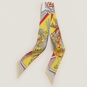 Hermés Colorful | Yellow | Silk Twilly Scarf
